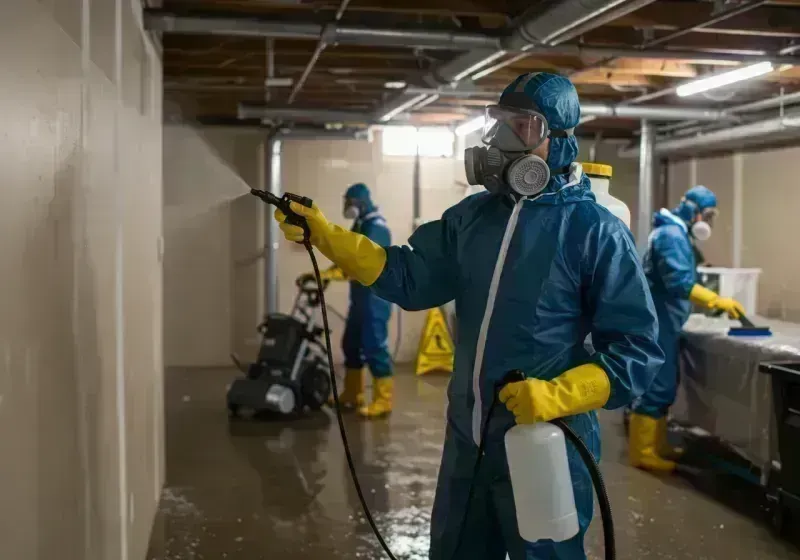 Basement Sanitization and Antimicrobial Treatment process in Limon, CO